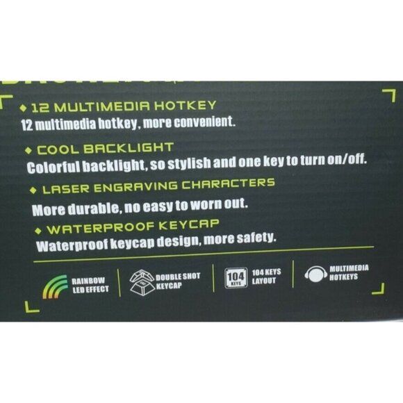 iMice AK600 Colorful Backlight High Buttons Wired Keyboard  Same day Shipping - Picture 7 of 12